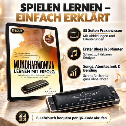 XALANI Mundharmonika Genius Edition – Profi-Klang & Gratis E-Book (C-Dur)