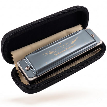 XALANI Mundharmonika inkl. Soft Case und Pflegetuch I E-Book Gratis