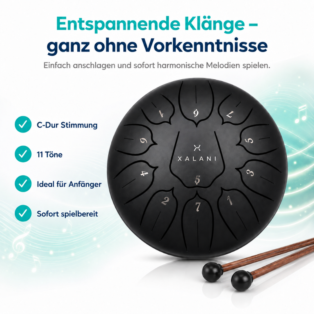 XALANI Zungentrommel Pure Harmony (6 Zoll, 11 Töne, C-Dur)