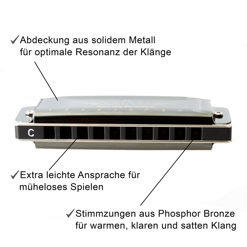 XALANI Mundharmonika Blues Harp Pro