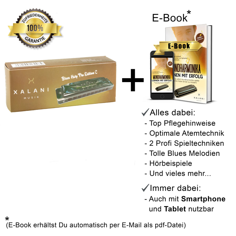 XALANI Mundharmonika inklusive E-Book