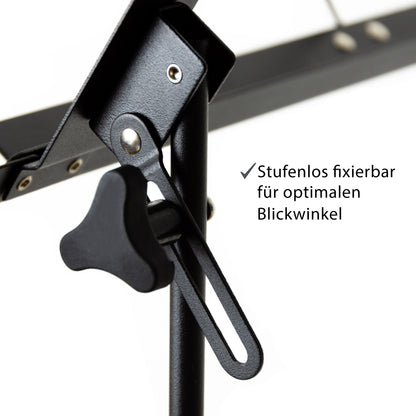 XALANI Notenständer klappbar mit hochwertiger Tasche ausziehbar bis 140cm