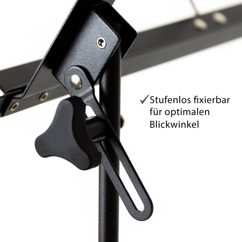 XALANI Notenständer klappbar mit hochwertiger Tasche ausziehbar bis 140cm