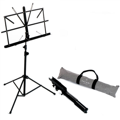 XALANI Notenständer klappbar mit hochwertiger Tasche ausziehbar bis 140cm