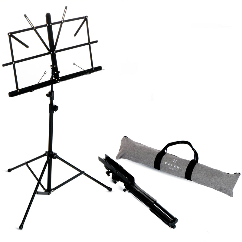 XALANI Notenständer klappbar mit hochwertiger Tasche ausziehbar bis 140cm