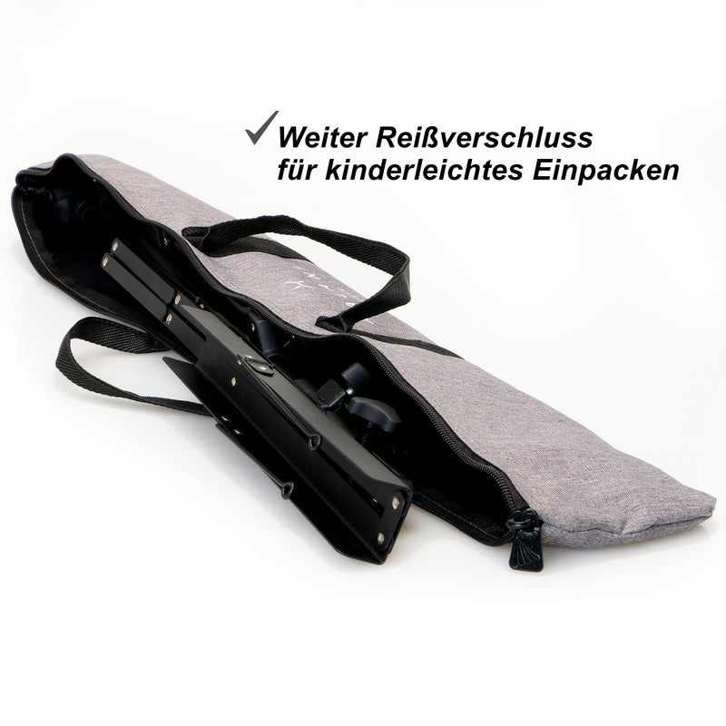 XALANI Notenständer klappbar mit hochwertiger Tasche ausziehbar bis 140cm